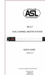 ASL INTERCOM BS 217 Короткий посібник