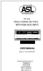 ASL INTERCOM PS 19 A Посібник користувача