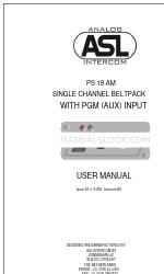 ASL INTERCOM PS 19 AM ユーザーマニュアル