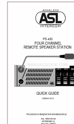 ASL INTERCOM PS 430 Panduan Cepat