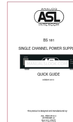 ASL INTERCOM BS 181 Manuale rapido