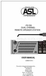 ASL INTERCOM PS 230 Podręcznik użytkownika