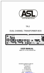 ASL INTERCOM TR-2 Manuale d'uso