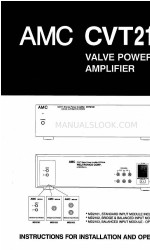 AMC CVT2100 Manuale di istruzioni per l'installazione e il funzionamento