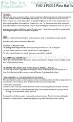 Flo-Tite F300 Installation Operation & Maintenance