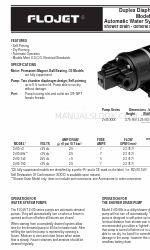 FLOJET 2100-12 Especificaciones