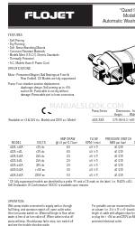 FLOJET 4325-043A Manual