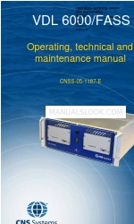 CNS Systems VDL 6000/FASS Manual de operação, técnico e de manutenção