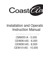 Coast-Air CEW061AS Manual de instruções de instalação e funcionamento