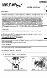 aero pure AP80RVL Instrukcja instalacji