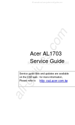 Acer AL1703 Service Manual