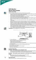 Acer AL2002W Quick Setup Manual