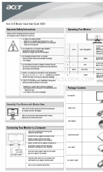 Acer AL2016W Manuel de démarrage rapide