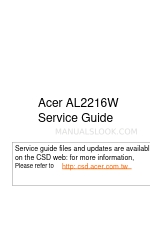 Acer AL2216W Instrukcja serwisowa