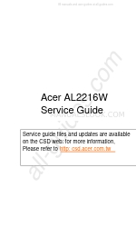 Acer AL2216W Instrukcja serwisowa