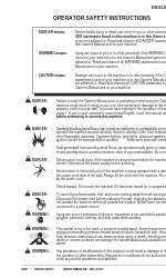 American Sanders OBS-18DC Instrucciones de seguridad para el operador