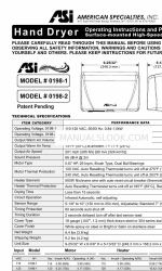 AMERICAN SPECIALTIES 0198-2 Инструкция по эксплуатации и руководство по запчастям