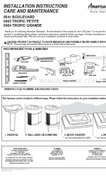 American Standard 0403 TROPIC PETITE 설치 지침