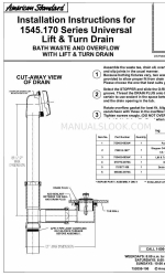 American Standard 1545.170 Series Instruções de instalação