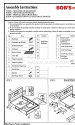 Bob's Furniture FUSION TWIN STORAGE BED Instruções de montagem