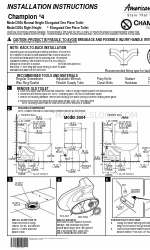 American Standard 2004 Инструкции по установке