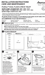 American Standard 2479 Instrukcja instalacji Pielęgnacja i konserwacja