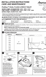 American Standard 2566 Instrukcje instalacji