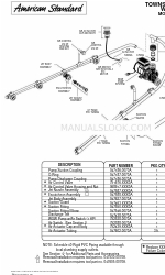 American Standard 2742.018 Перелік деталей