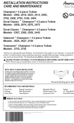 American Standard 3186 Manuale di installazione e cura