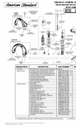 American Standard 3941.000 Lista części