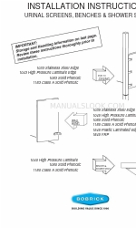 Bobrick 1845 Інструкція з монтажу Посібник з монтажу