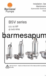 Barmesa Pumps 2BSV-051DS Kurulum, Çalıştırma ve Bakım Kılavuzu