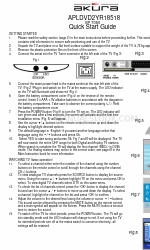 Akura APLDVD2YR18518 Quick Start Manual