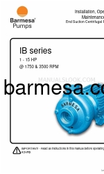 Barmesa Pumps 62070001 Kurulum, Çalıştırma ve Bakım Kılavuzu