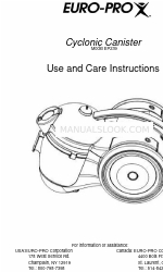 Euro-Pro CYCLONIC CANISTER EP239 取扱説明書