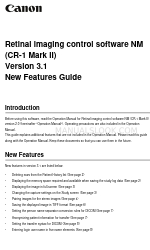 Canon CR-1 Mark II Характеристики Руководство