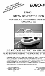 Euro-Pro EP8001 STEAM GENERATOR IRON EP8001 Use And Care Instruction