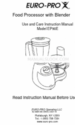 Euro-Pro EP90E Manual de instruções de utilização e manutenção