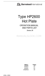 Barnstead HP2624R Manuale operativo ed elenco parti