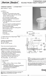 American Standard Townsend Champion 4 Round Front Height Toilet 2735.014 Merkmale und Abmessungen