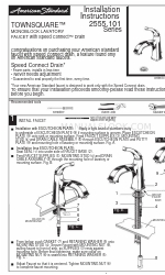 American Standard TOWNSQUARE 2555.101 Series Installationsanleitung Handbuch