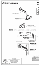 American Standard TOWNSQUARE T555.500 Manual de piezas