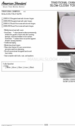 American Standard Traditional Champion 4 Slow Close Toilet Seat 5265.012 Spezifikationsblatt