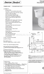 American Standard Triumph Cadet 3 Round Front Toilet 2490.016 Şartname Sayfası