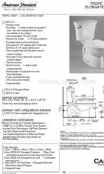 American Standard Tropic Cadet 3 Elongated Toilet 2457.016 Şartname Sayfası