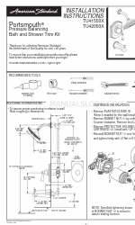 American Standard TU41550X Kurulum Talimatları Kılavuzu