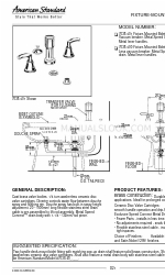 American Standard Tudor 7038.400 Spezifikationsblatt