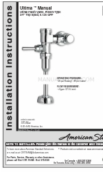 American Standard Ultima 6045.013 Installationsanleitung Handbuch