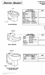 American Standard 047007-0070A Arkusz specyfikacji