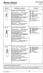 American Standard 4320.024 Especificaciones